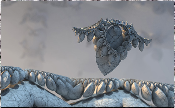 Ve vzduchu zavěšený. Fraktalni 3d grafika. - 2015