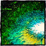 Spolu s Janem Kozákem - experimenty s nanášením akrylických inkoustů do mrznoucího ledu. - 2013